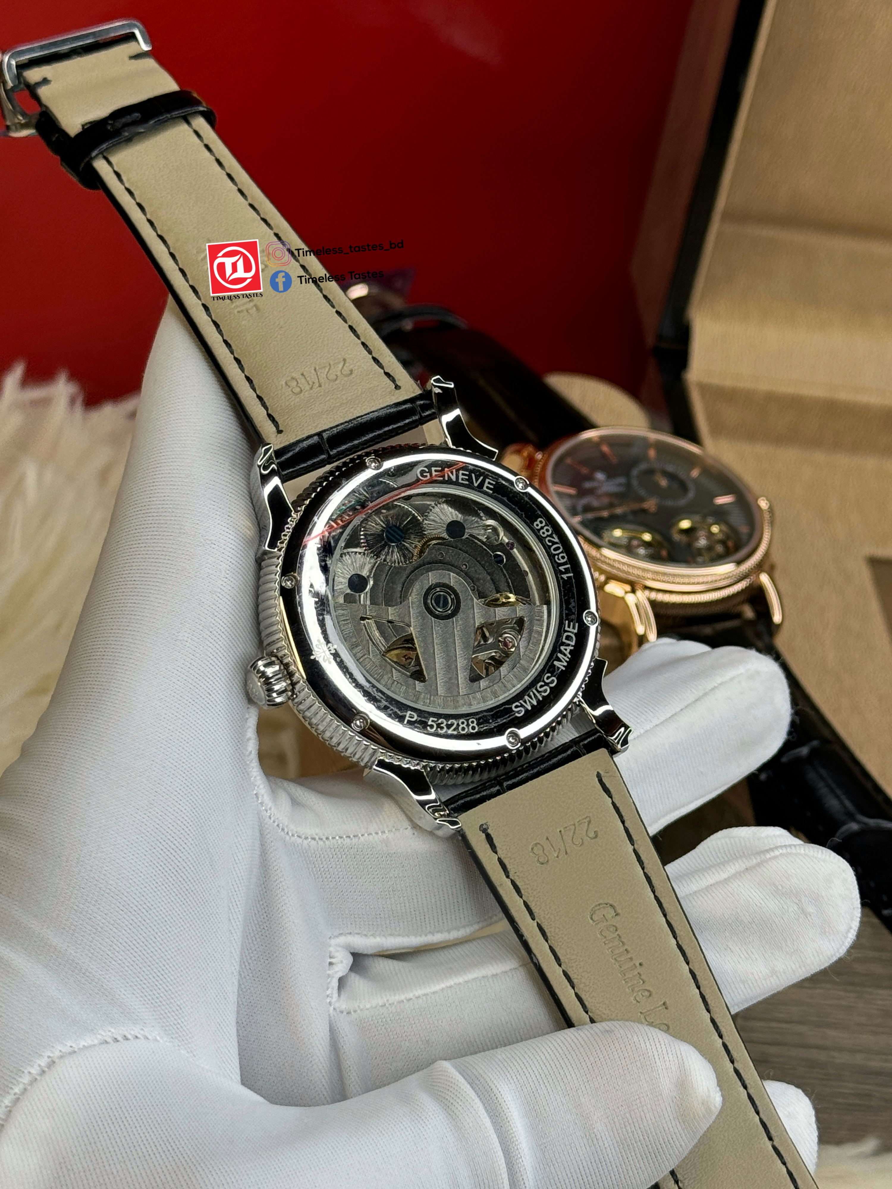 Patek Philippe Double Tourbillon – 41mm Silver Case with Black Dial - Image 3