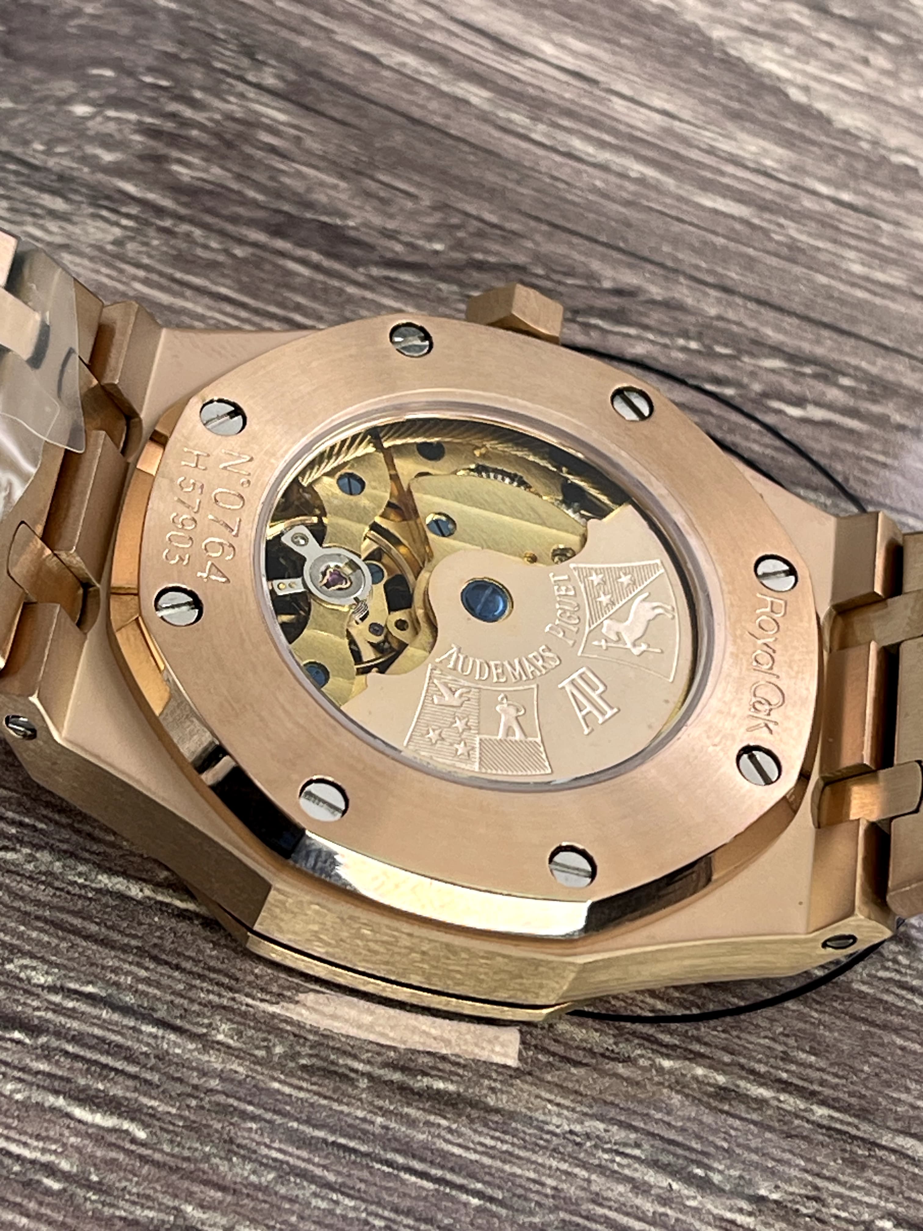 Audemars Piguet Flywheel – Rosegold with Iced Bezel (Master Grade) - Image 4
