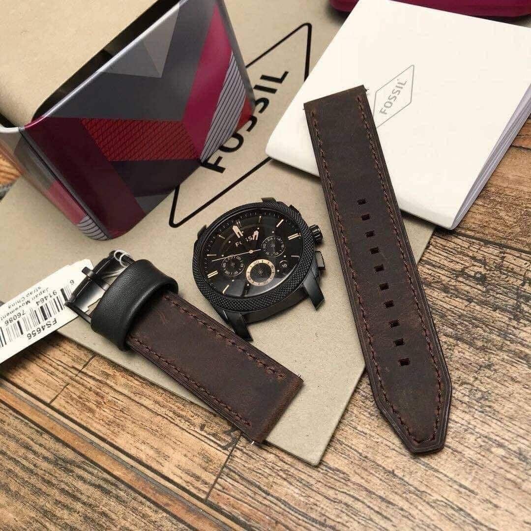 Fossil Men’s Chronograph Watch – Mid-Size Case with Brown Leather Strap (Model: F54656) - Image 5