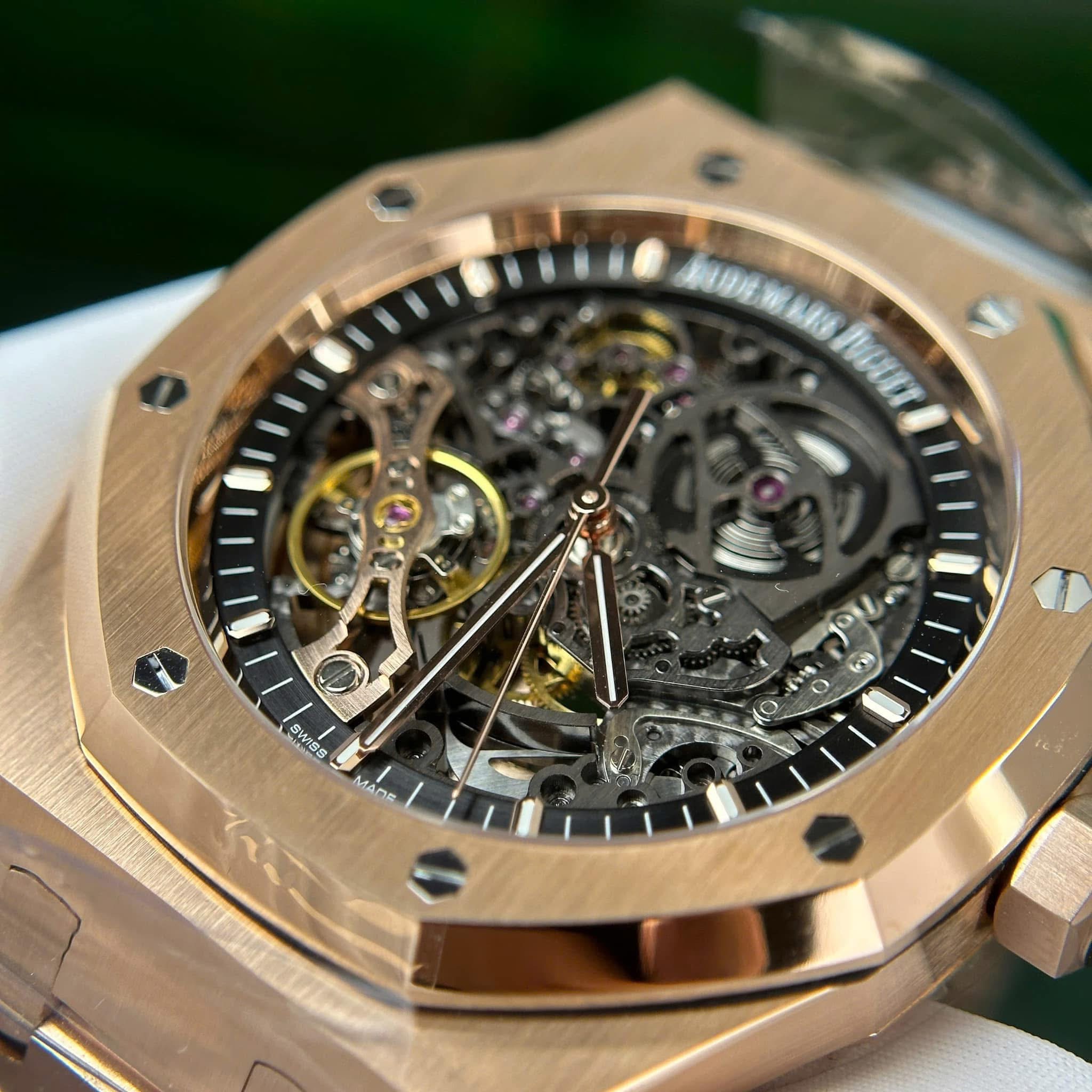 Audemars Piguet Royal Oak Double Balance Wheel Openworked Swiss 1:1 Grade– Ref. 15467OR (Rose Gold) - Image 3