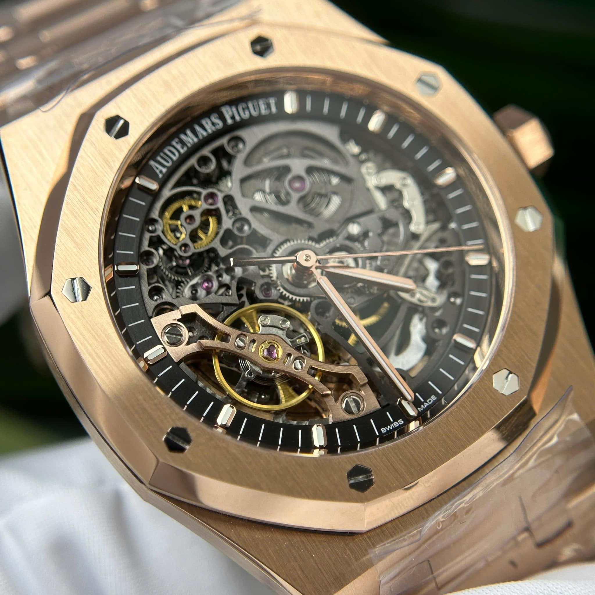 Audemars Piguet Royal Oak Double Balance Wheel Openworked Swiss 1:1 Grade– Ref. 15467OR (Rose Gold) - Image 4