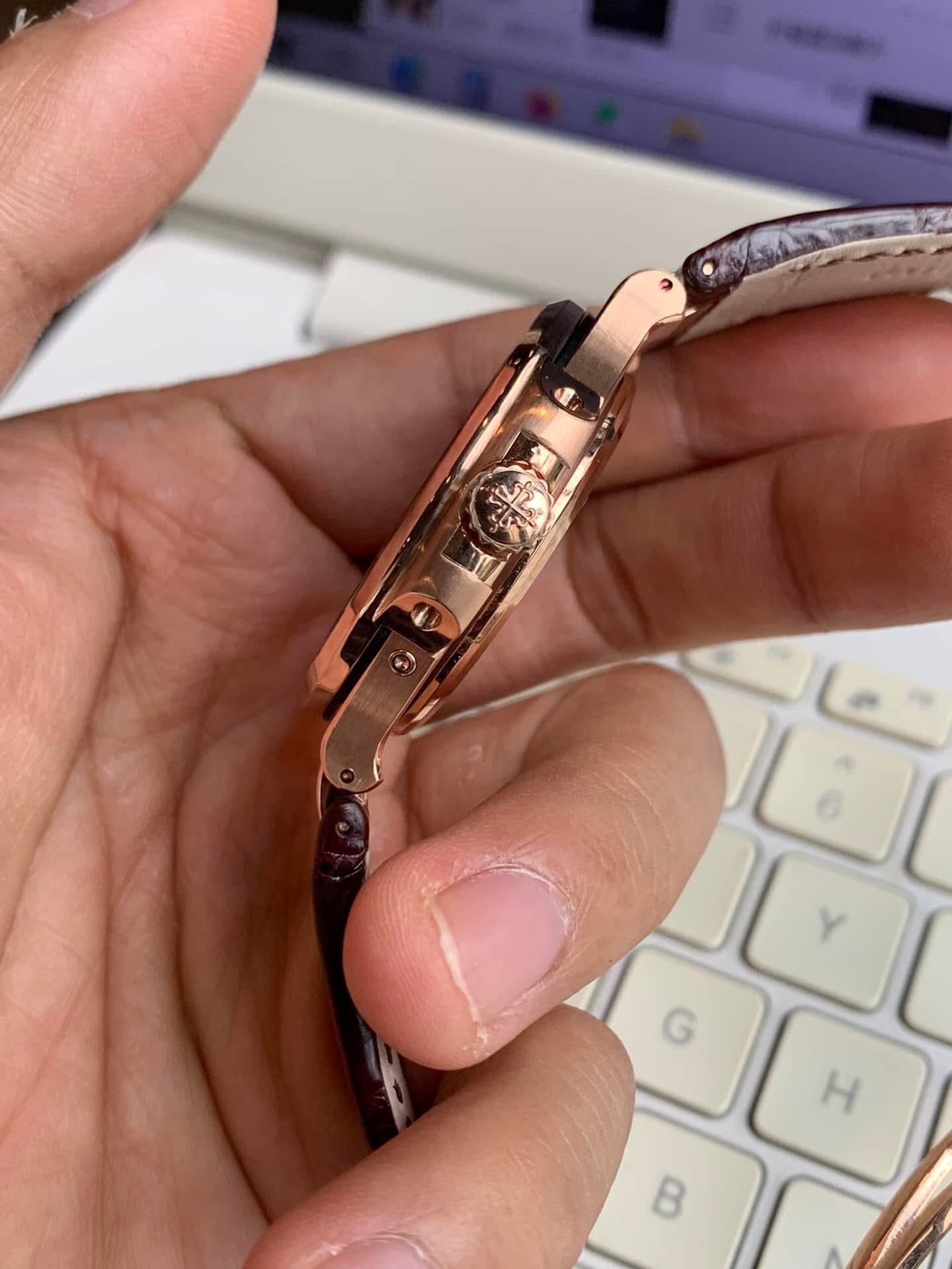 Patek Philippe Nautilus Complications – Ruby Set Rose Gold Edition (1:1) - Image 7