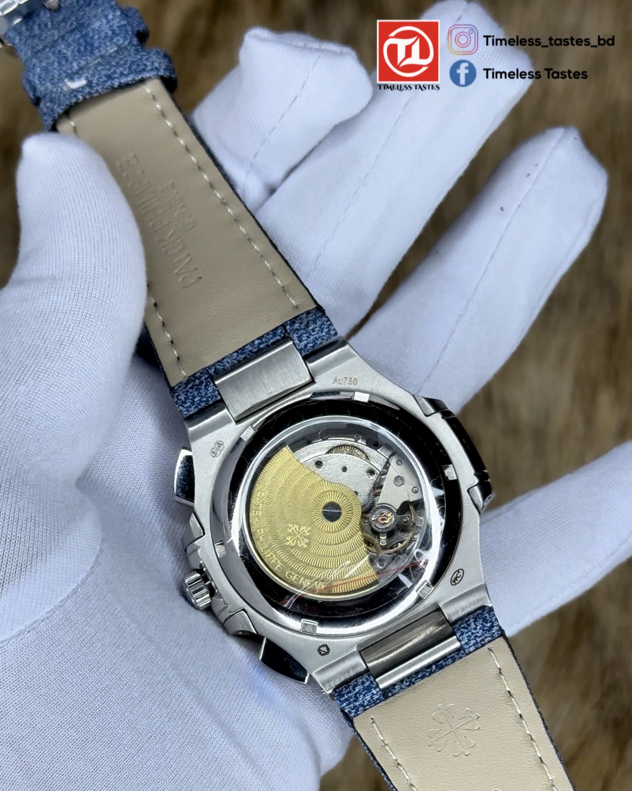 Patek Philippe Nautilus Master Grade 5980 Flyback Chronograph Blue Gray Dial - Image 4
