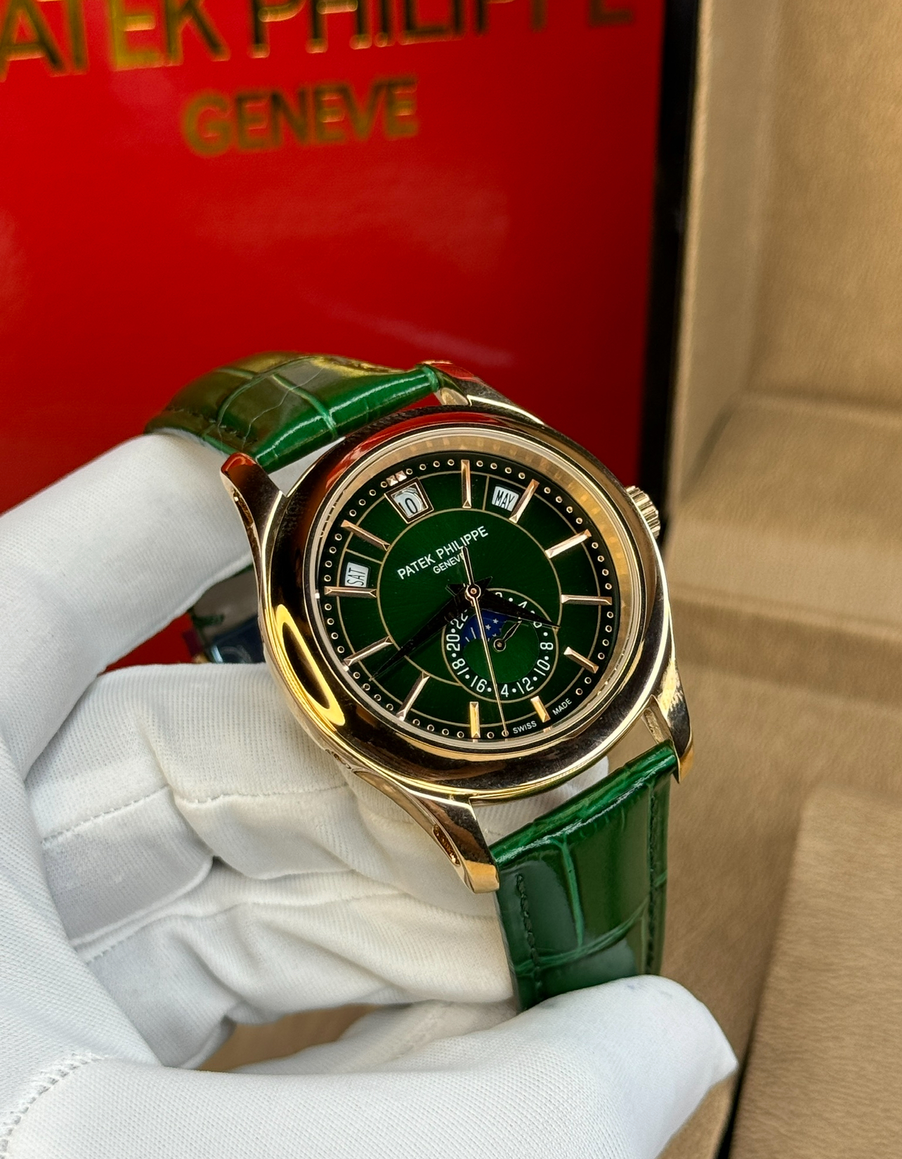Patek Philippe Complications Annual Calendar – Green Strap Edition
