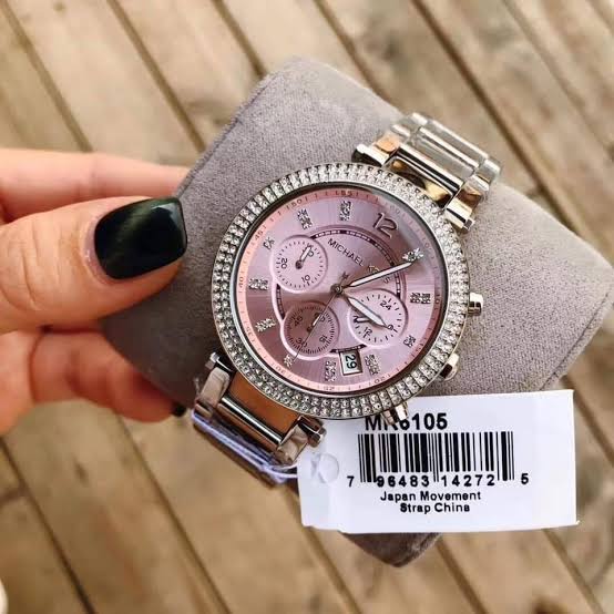 Michael Kors Parker Chronograph Pink Dial Ladies Watch – MK6105 - Image 4