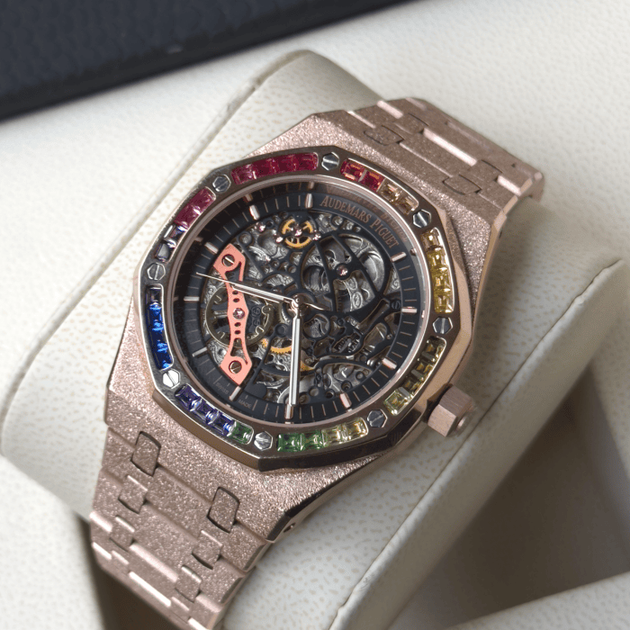 Royal Oak 41mm Double Balance Wheel Openworked Frosted Rose Gold