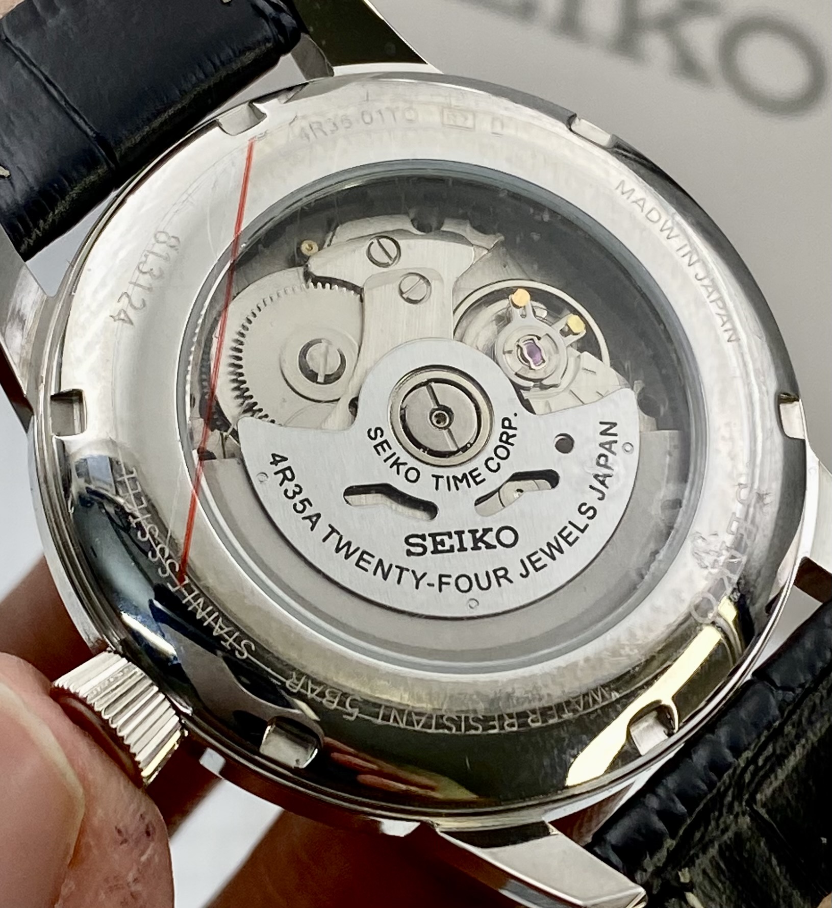 Seiko Presage Automatic — 1:1 Grade (Green Dial, Genuine Brown Leather Belt) - Image 3