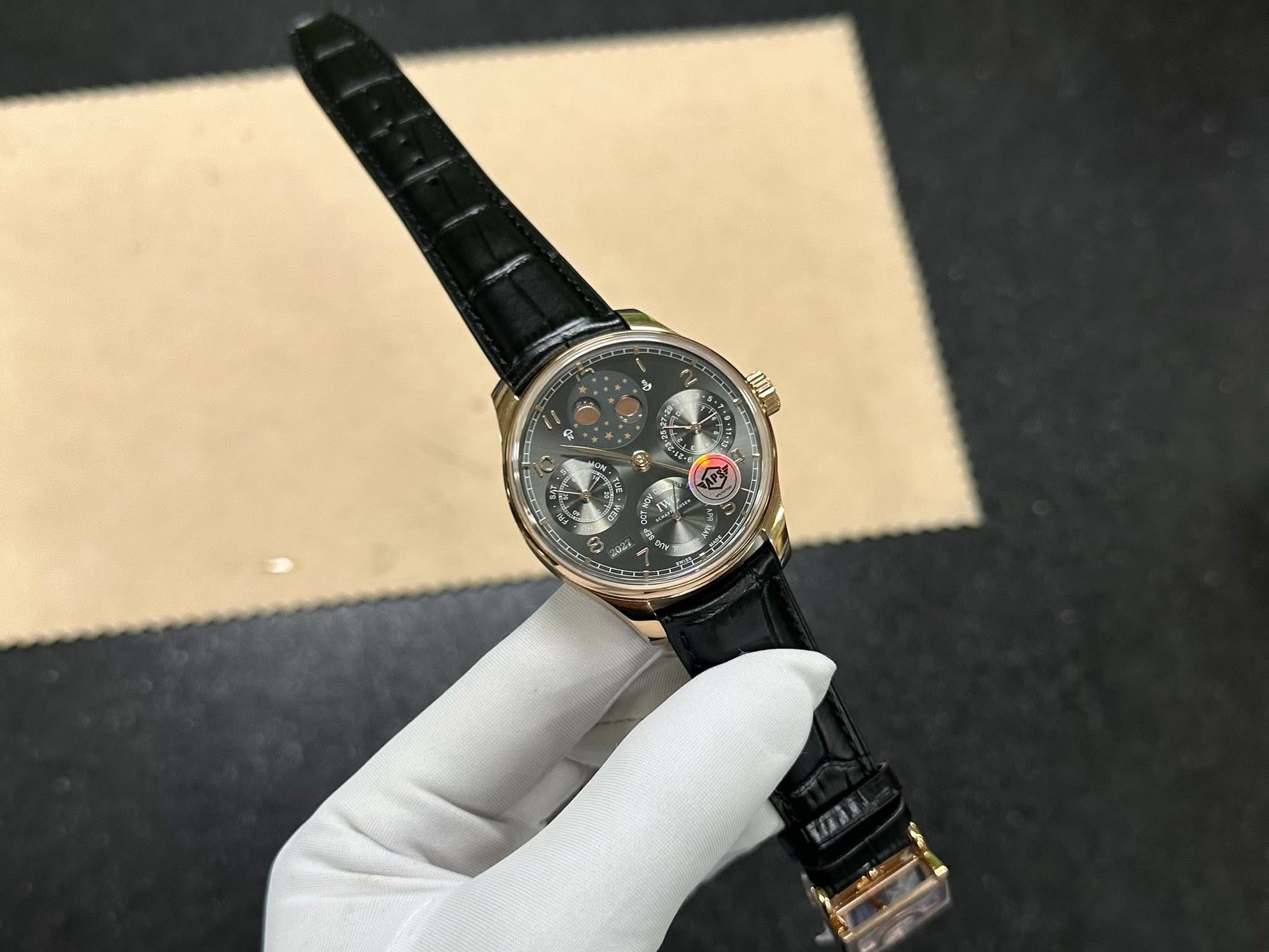 IWC Portugieser Perpetual Calendar – Swiss 1:1 Grade (Rose Gold | Black Strap)