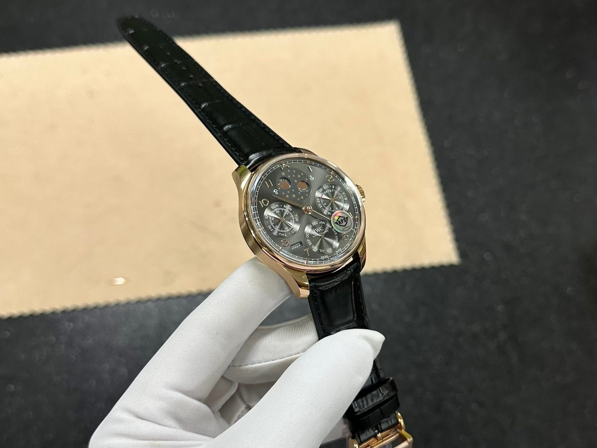 IWC Portugieser Perpetual Calendar – Swiss 1:1 Grade (Rose Gold | Black Strap) - Image 4