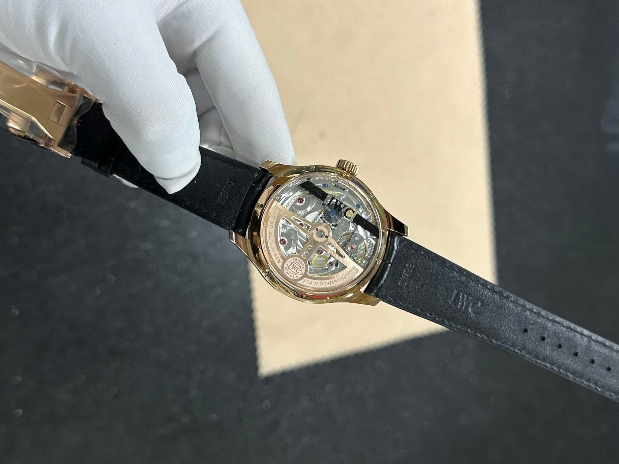 IWC Portugieser Perpetual Calendar – Swiss 1:1 Grade (Rose Gold | Black Strap) - Image 6