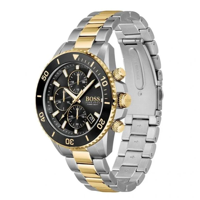 Hugo Boss Admiral Black Dial Two-Tone Steel Strap Men’s Watch – 1513908 - Image 2