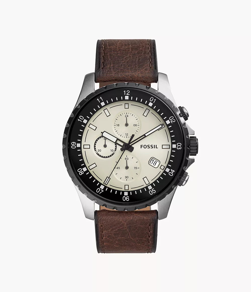 Fossil Dillinger Chronograph Brown Leather Men’s Watch – FS5674