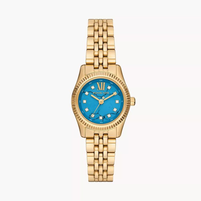 Michael Kors Lexington Three-Hand Gold-Tone Stainless Steel Ladies Watch – MK4813