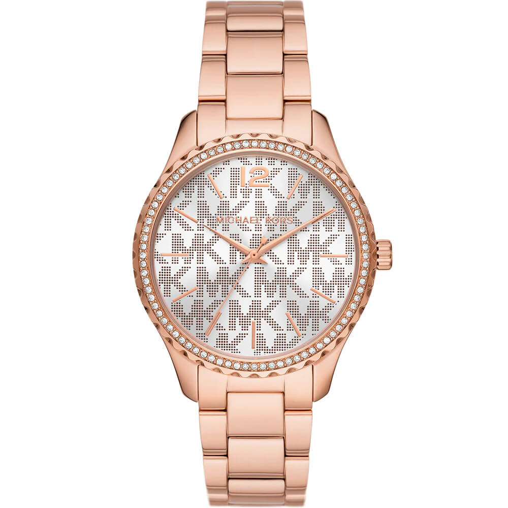 Michael Kors Layton Rose Gold-Tone Stainless Steel Women’s Watch – MK7297