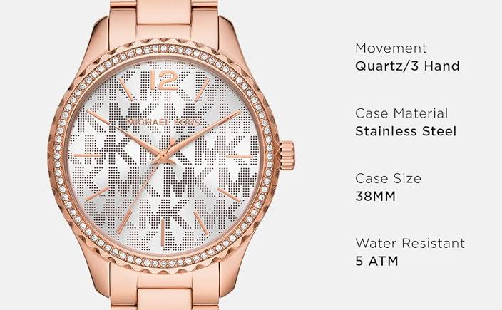 Michael Kors Layton Rose Gold-Tone Stainless Steel Women’s Watch – MK7297 - Image 3
