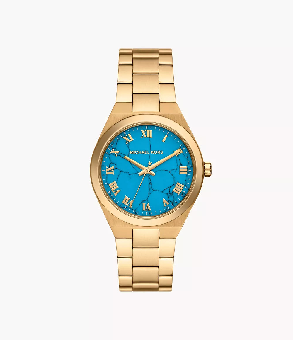Michael Kors Lennox Three-Hand Gold-Tone Stainless Steel Ladies Watch – MK7460