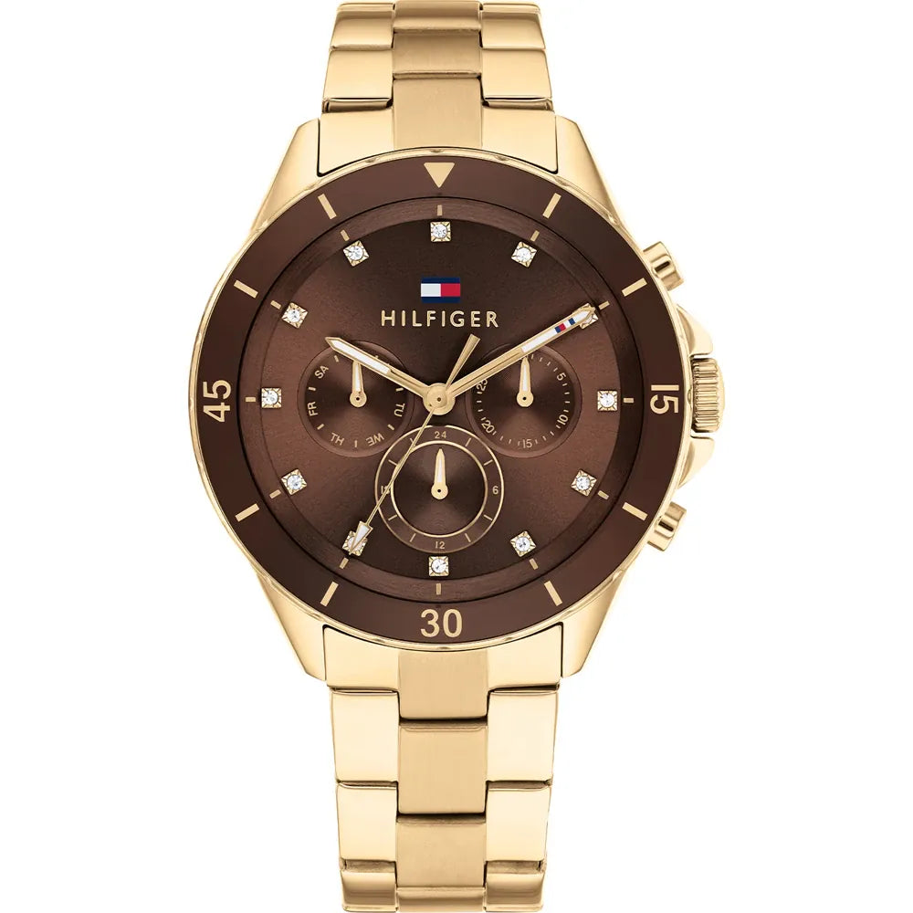 Tommy Hilfiger Brown Dial Leather Strap Ladies Watch – 1782709