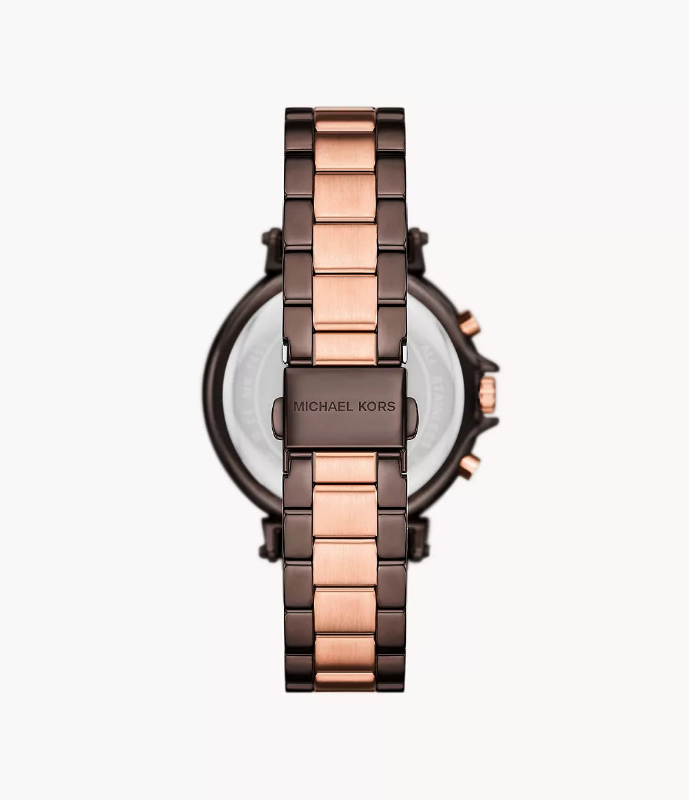 Michael Kors Lexington Chronograph Chocolate & Rose Gold-Tone Ladies Watch – MK7496 - Image 3
