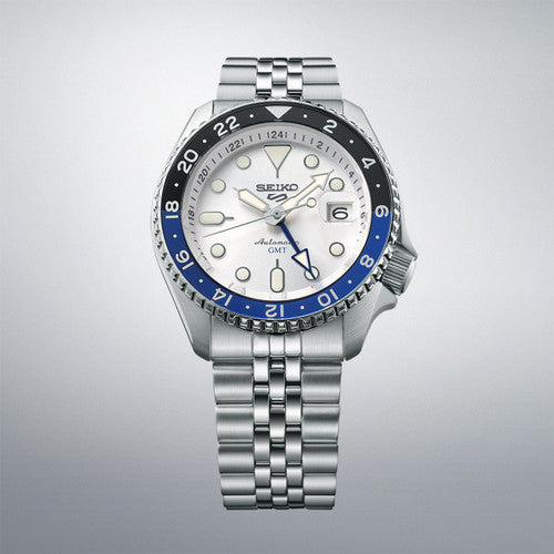 Seiko 5 Sports White Dial GMT Men’s Automatic Watch – SSK033