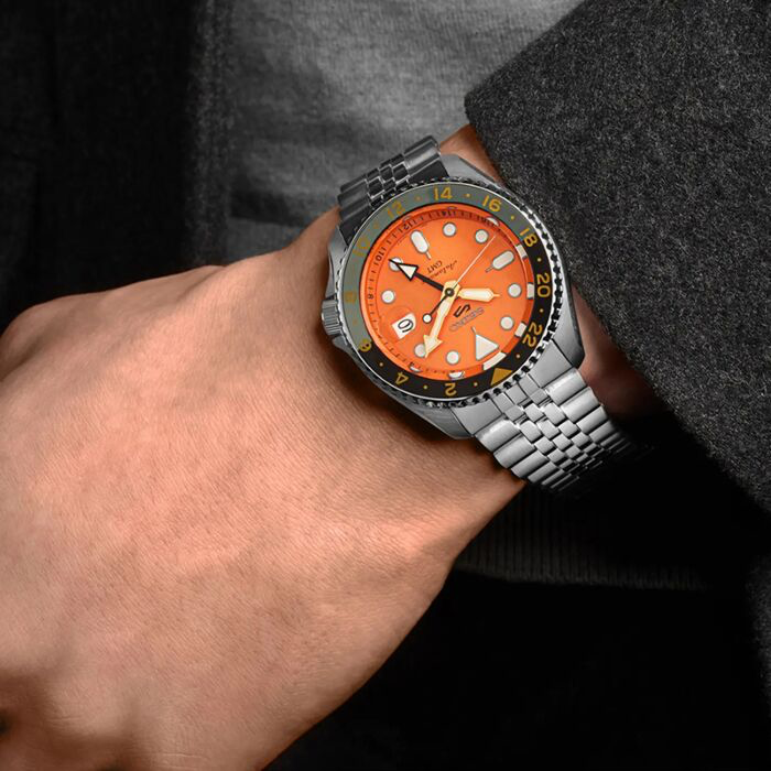 Seiko 5 Sports GMT Mikan Orange Automatic Men’s Watch – SSK005K1 - Image 3