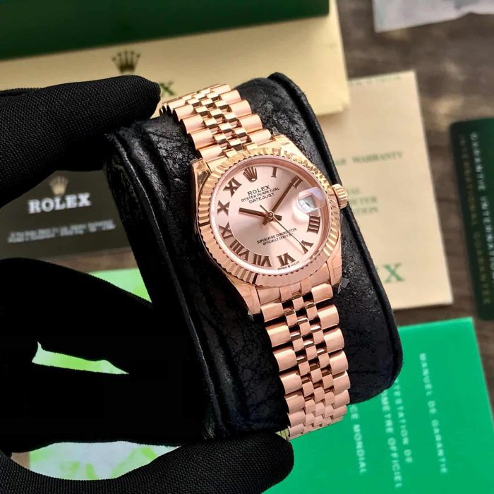 Rolex Datejust 28 Rose Gold Roman Numbers Swiss 1:1 Automatic Women’s Watch