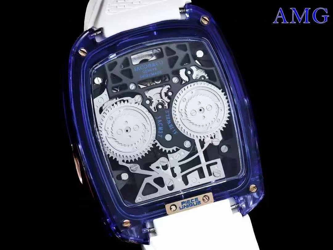 Jacob & Co. Bugatti Chiron Tourbillon – Blue Sapphire Crystal Edition | Swiss 1:1 Grade - Image 7
