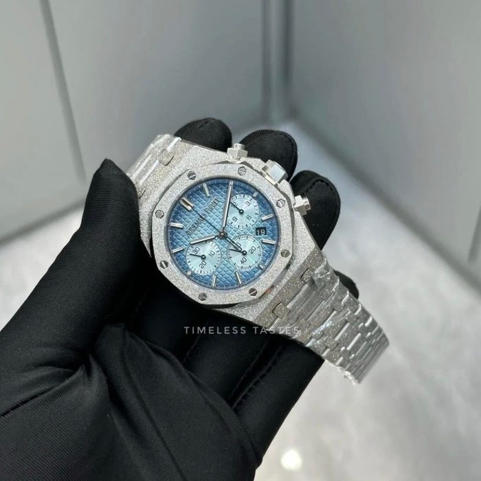 Audemars Piguet Royal Oak 26331 — Iced Out Blue Dial | 41mm | Swiss 1:1 Grade