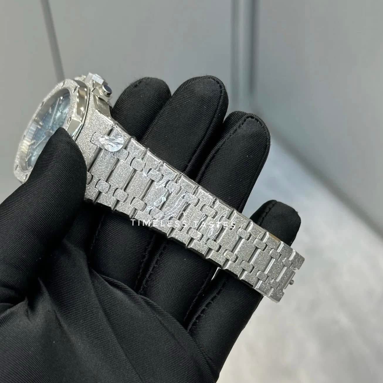 Audemars Piguet Royal Oak 26331 — Iced Out Blue Dial | 41mm | Swiss 1:1 Grade - Image 2