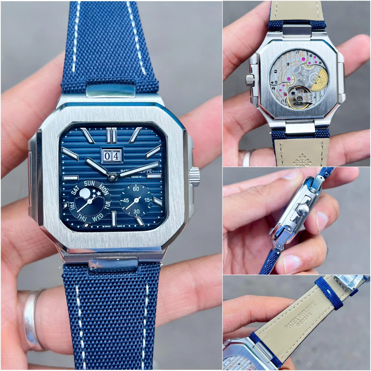 Patek Philippe Cubitus 5822P-001 | Blue Fabric Strap | Master Grade - Image 4