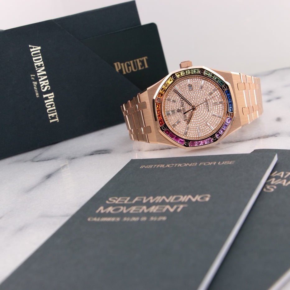 Audemars Piguet Royal Oak ‘Rainbow’ | Ref. 15413OR.YY.1220OR.01 | Rose Gold | Master Grade Watch - Image 2