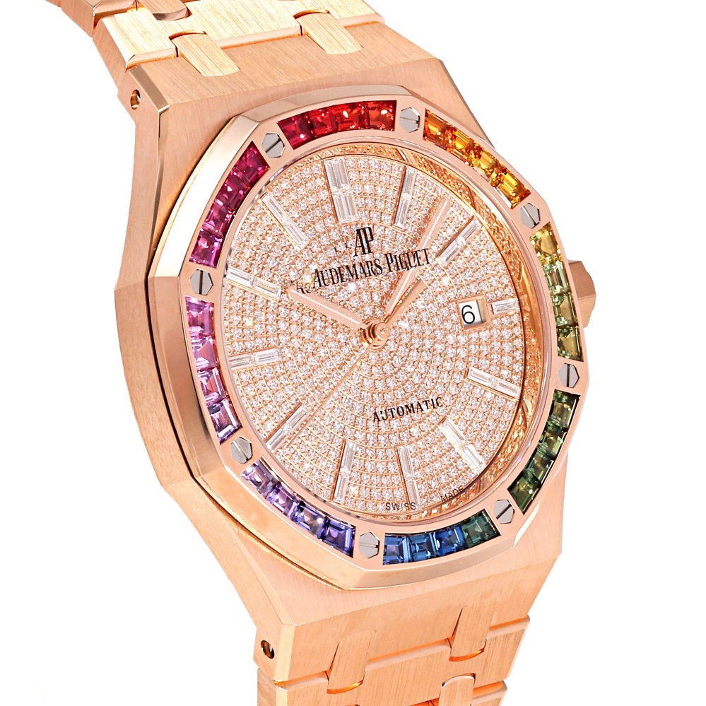 Audemars Piguet Royal Oak ‘Rainbow’ | Ref. 15413OR.YY.1220OR.01 | Rose Gold | Master Grade Watch - Image 4