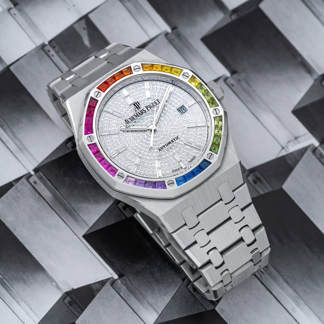 Audemars Piguet Royal Oak White Gold Rainbow | Ref. 15413BC.YY.1220BC.01 | Master Grade Watch - Image 3