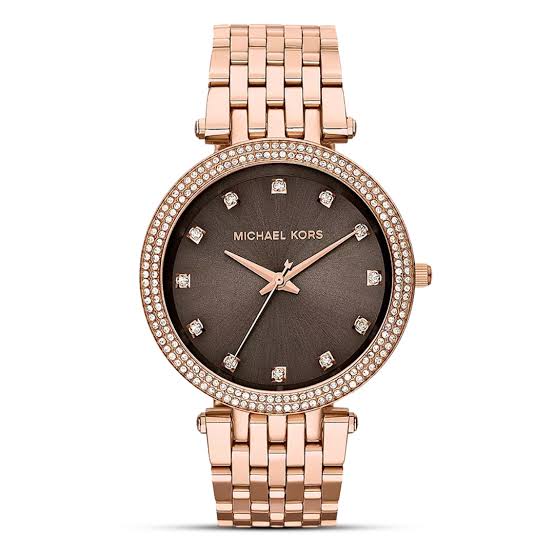 Michael Kors MK3217 Darci Ladies Watch – Brown Dial | Pavé Crystal Bezel | Rose Gold-Tone Bracelet