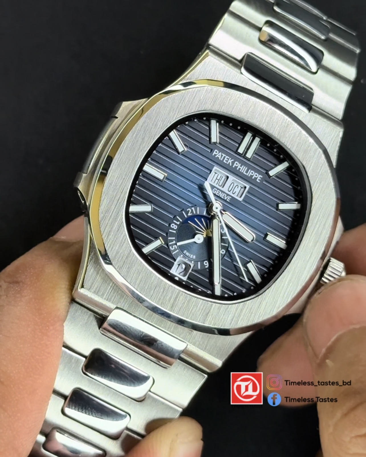 Patek Philippe Nautilus 5726/1A Annual Calendar in Steel Blue Dial Watch - Image 3