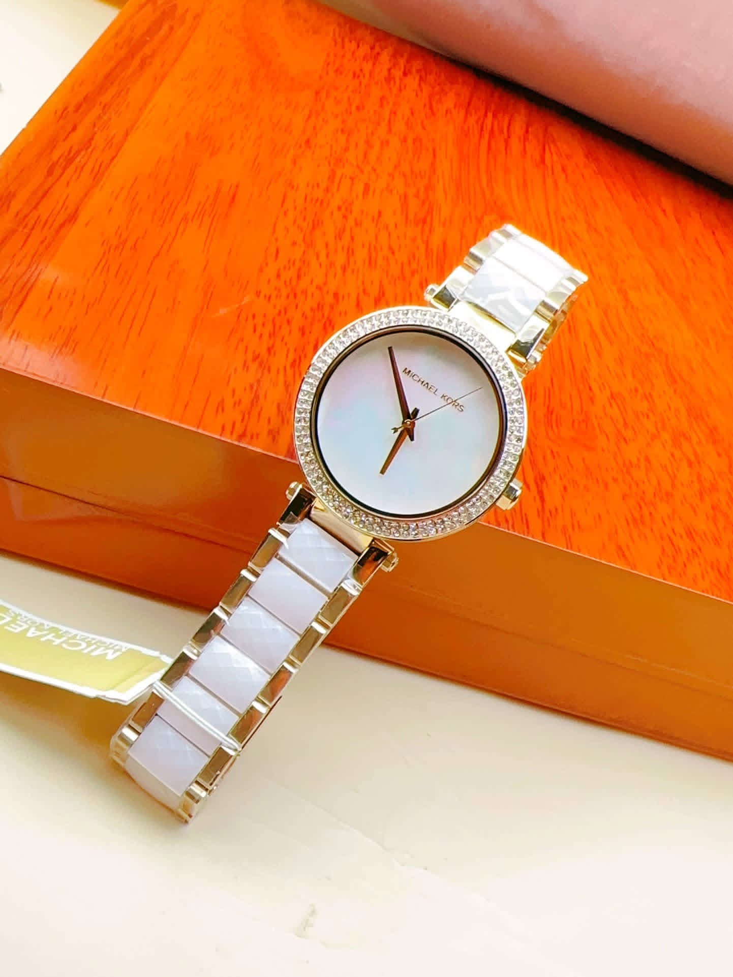 Michael Kors Parker MK6400 Authentic Ladies Watch – Mother of Pearl Dial & Two-Tone Steel Bracelet - Image 5