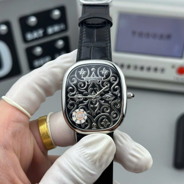 Patek Philippe Golden Ellipse 5738 Grand Feu Black Enamel Swiss 1:1 Grade Watch