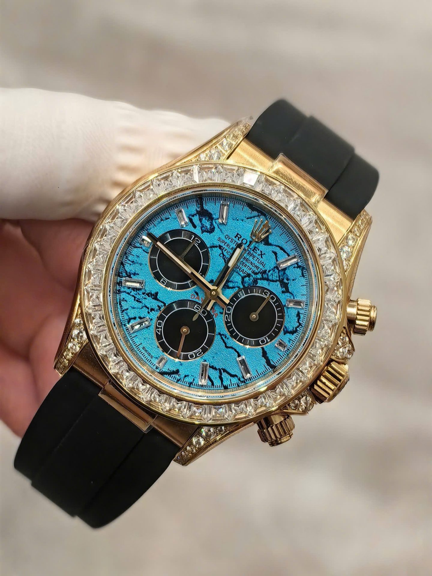 Rolex Daytona 126538TBR Turquoise Diamond Dial Swiss 1:1 Grade Watch - Image 3