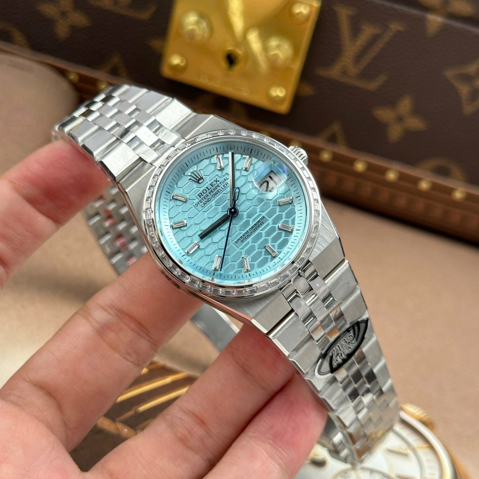 Rolex Land-Dweller 127236 Ice Blue Dial Diamond Bezel Swiss 1:1 Grade Watch - Image 2