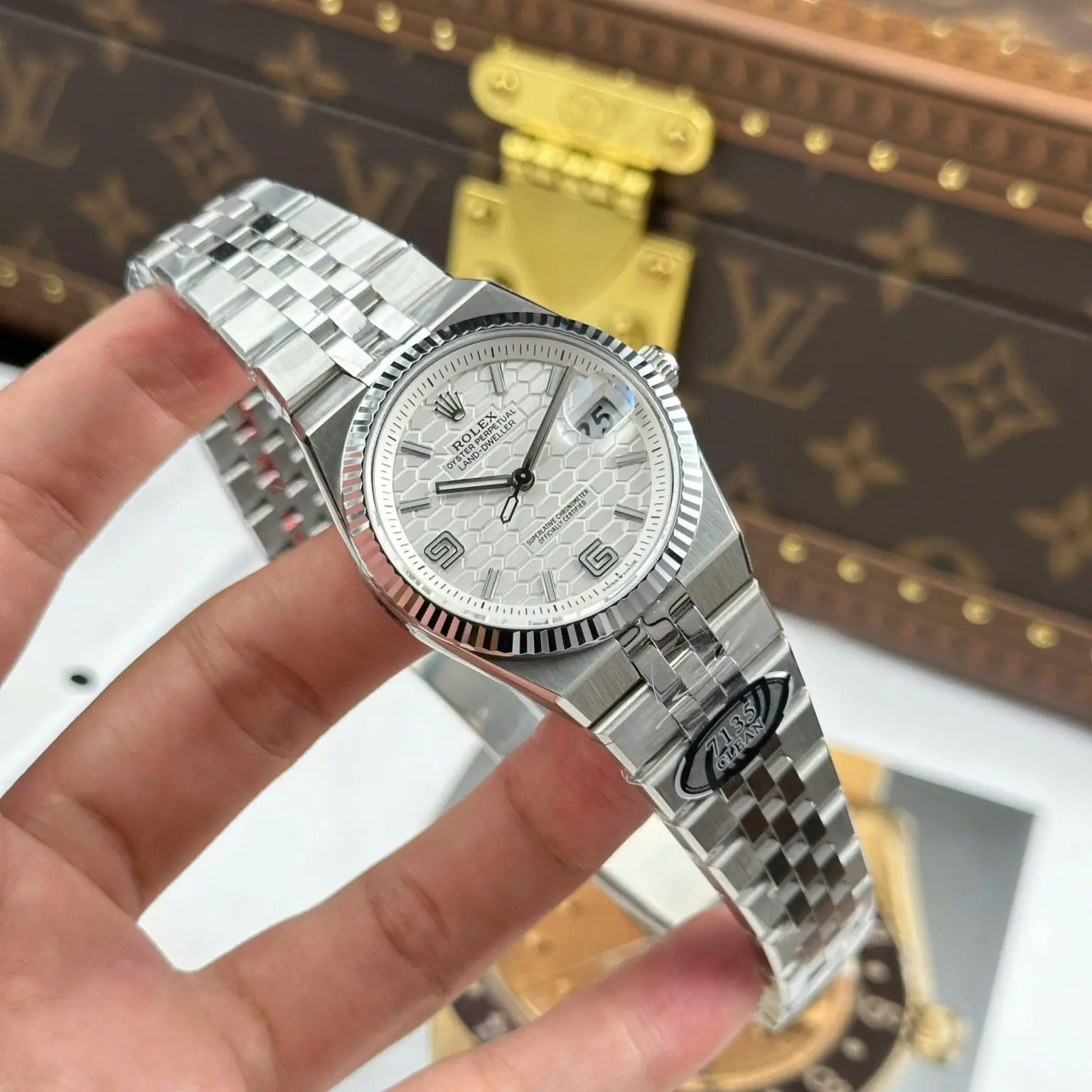 Rolex Land-Dweller 127234 White Dial Honeycomb Pattern Swiss 1:1 Grade ...