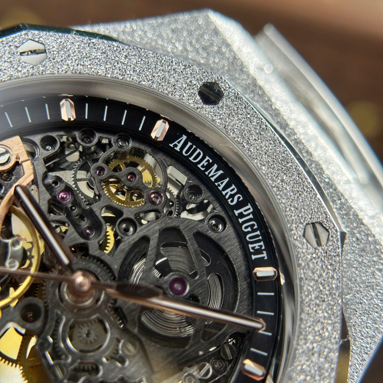 Audemars Piguet Royal Oak Frosted 15407 Skeleton Dial Swiss 1:1 Grade Watch - Image 5