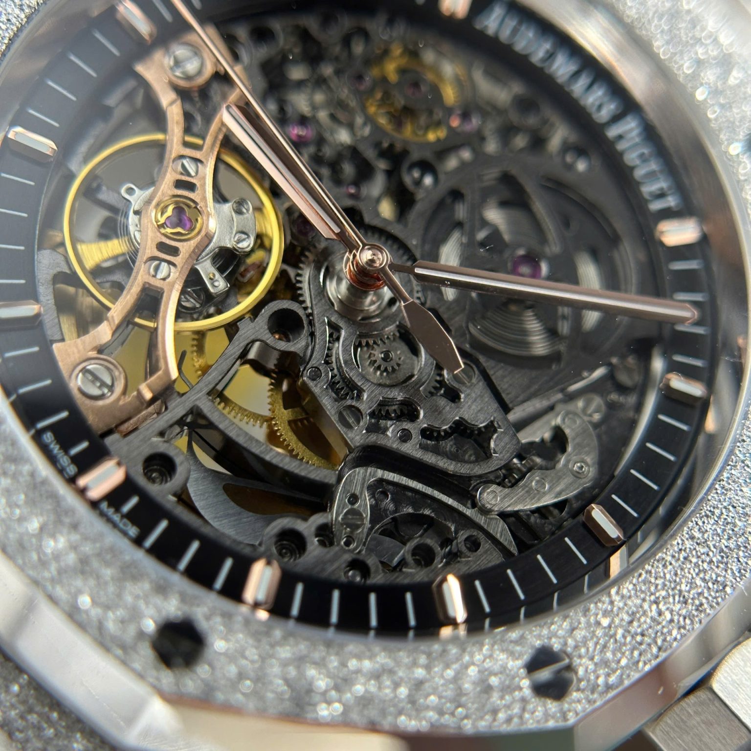Audemars Piguet Royal Oak Frosted 15407 Skeleton Dial Swiss 1:1 Grade Watch - Image 6
