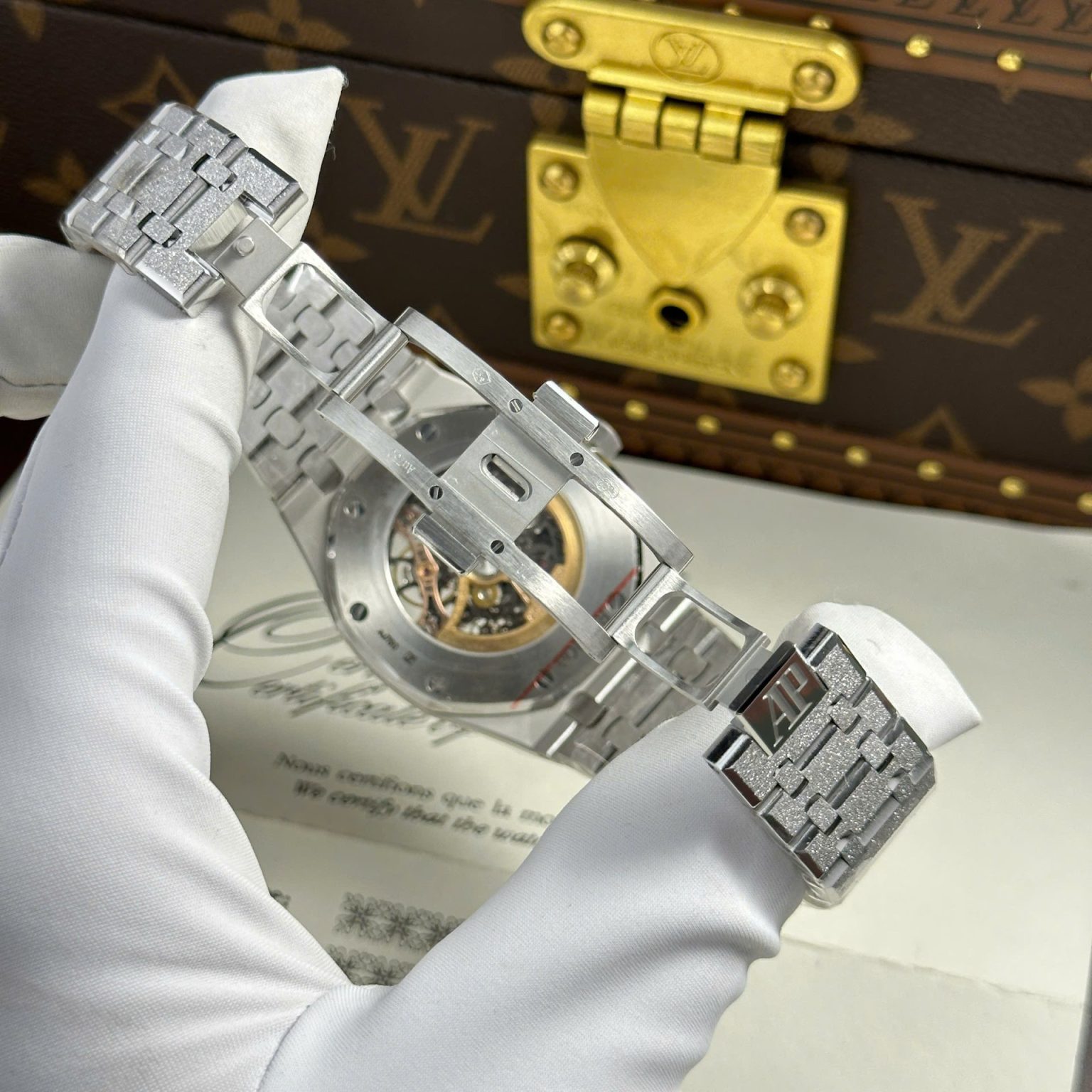 Audemars Piguet Royal Oak Frosted 15407 Skeleton Dial Swiss 1:1 Grade Watch - Image 13