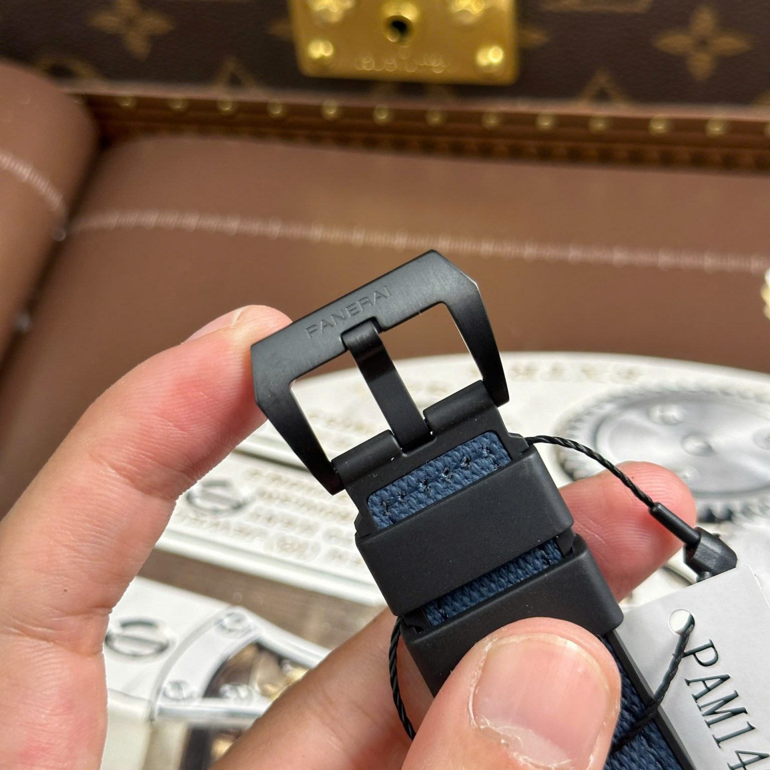 Panerai Luminor Quaranta PAM1408 Blue Dial Rubber Strap Swiss 1:1 Grade Watch - Image 11