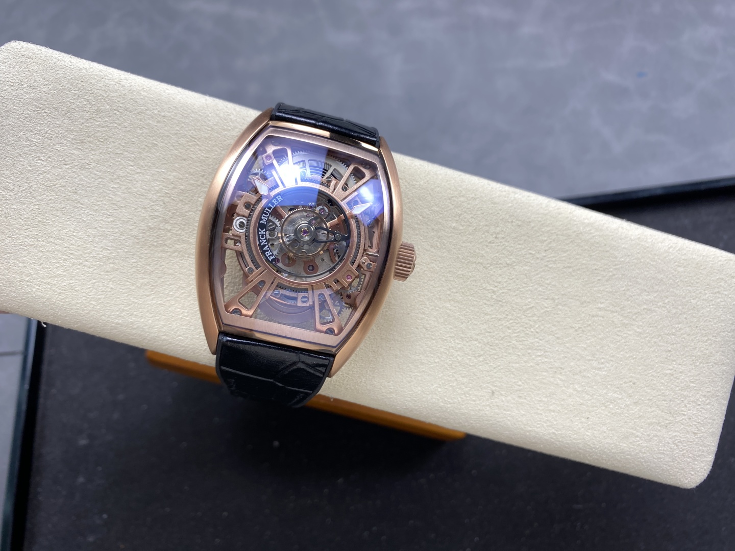 Franck Muller Curvex CX Grand Central Tourbillon Skeleton Rose Gold Swiss 1:1 Grade Watch - Image 2