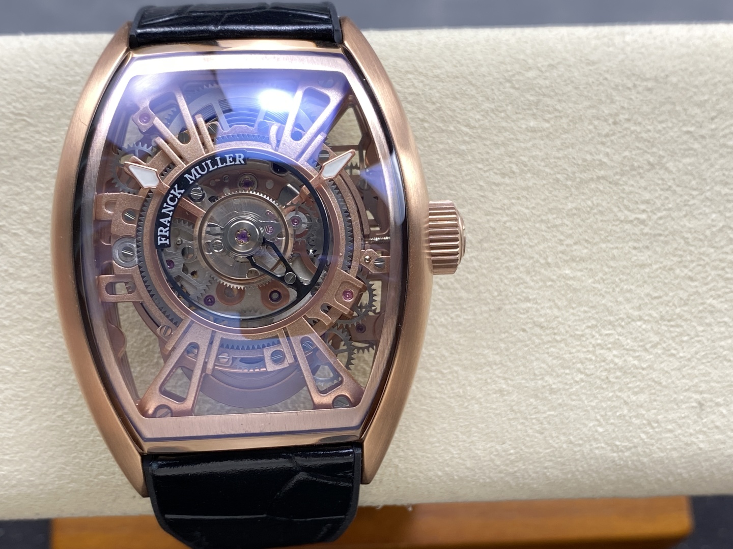 Franck Muller Curvex CX Grand Central Tourbillon Skeleton Rose Gold Swiss 1:1 Grade Watch - Image 3