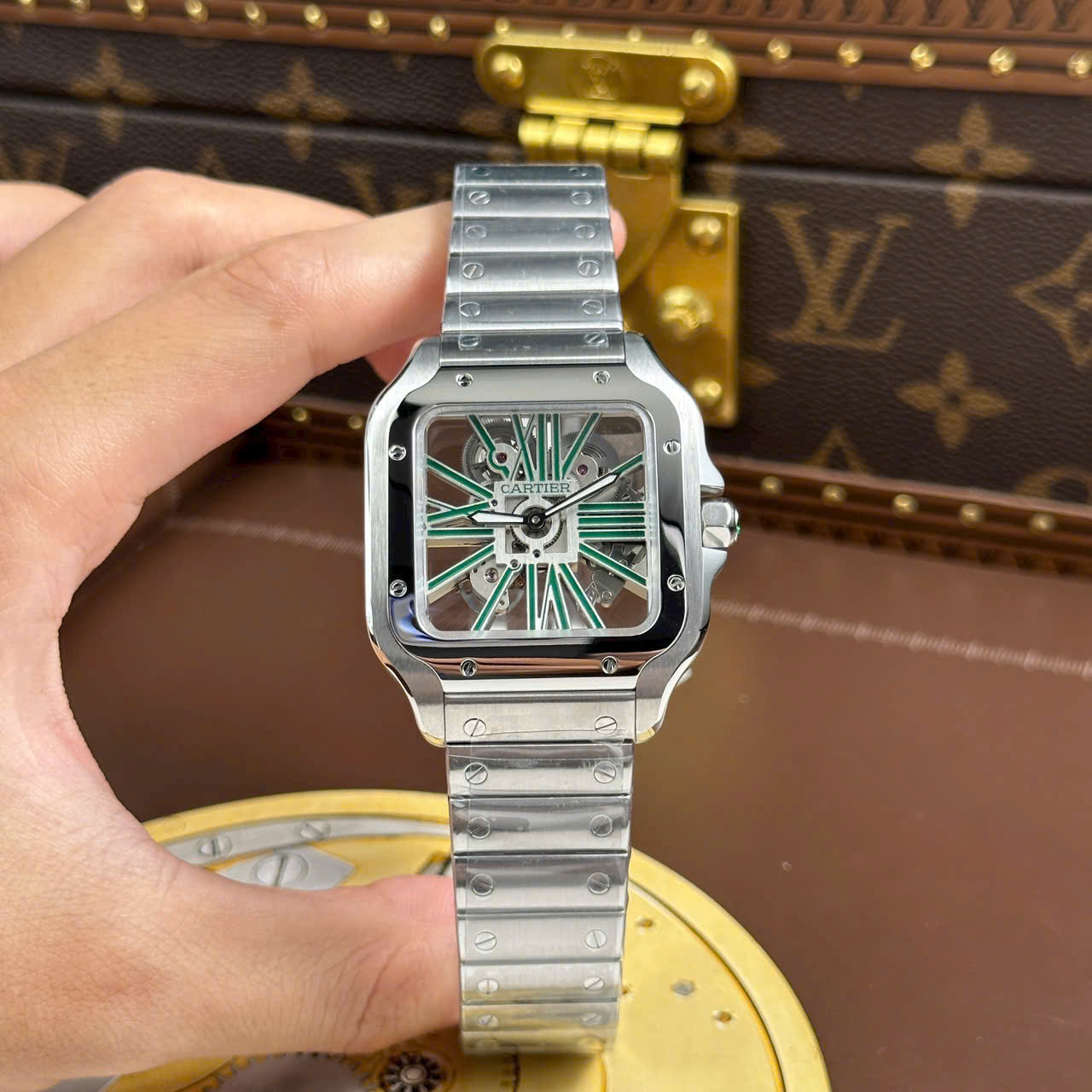 Cartier Santos Skeleton Dial Metal Wire Swiss 1:1 Grade Watch