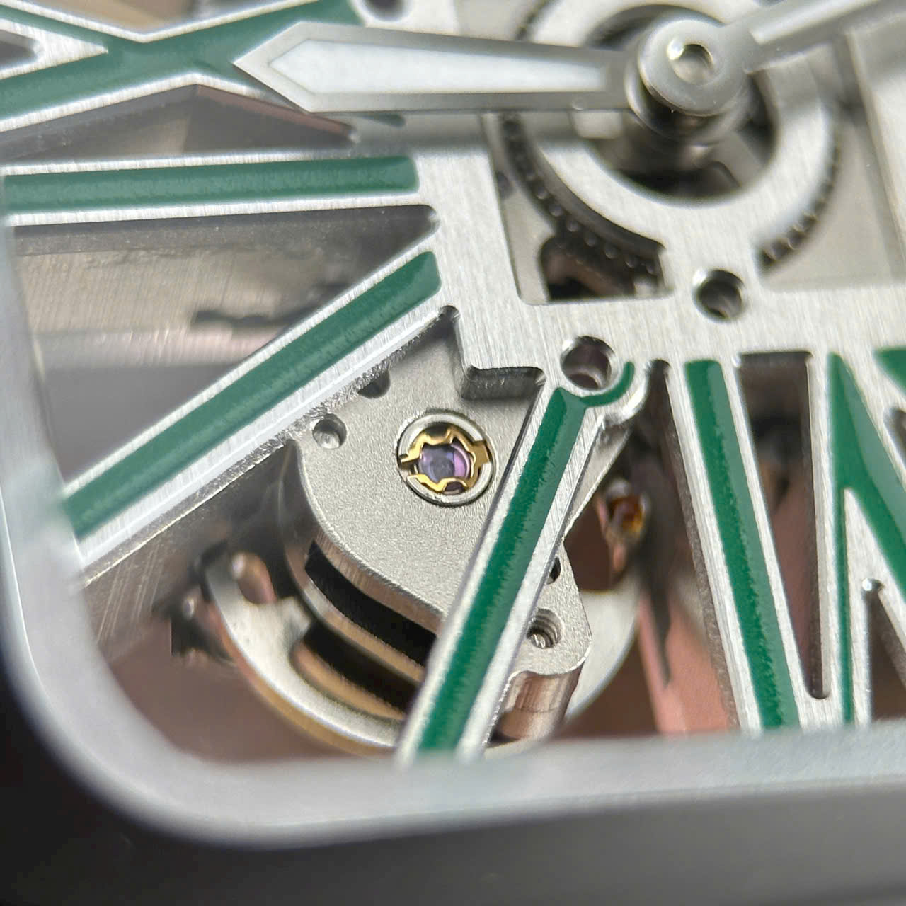 Cartier Santos Skeleton Dial Metal Wire Swiss 1:1 Grade Watch - Image 6