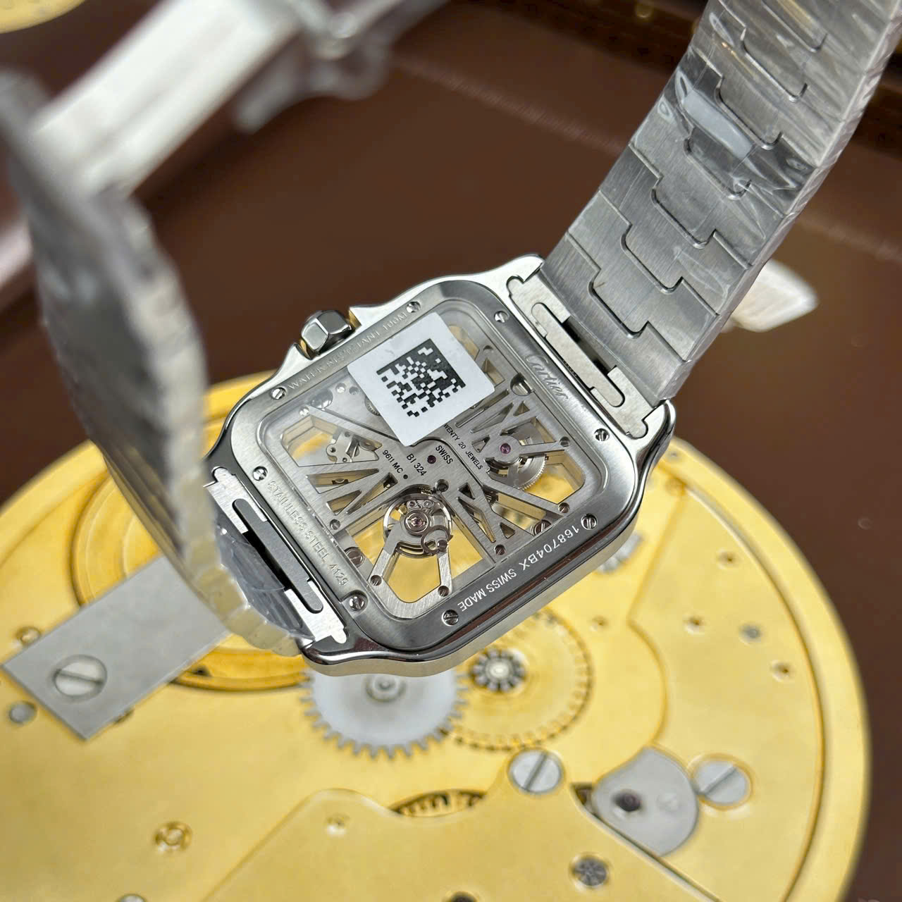 Cartier Santos Skeleton Dial Metal Wire Swiss 1:1 Grade Watch - Image 7