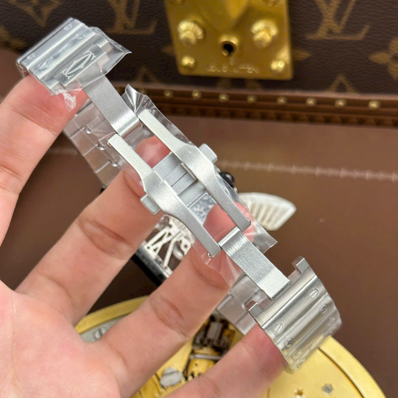 Cartier Santos Skeleton Dial Metal Wire Swiss 1:1 Grade Watch - Image 8