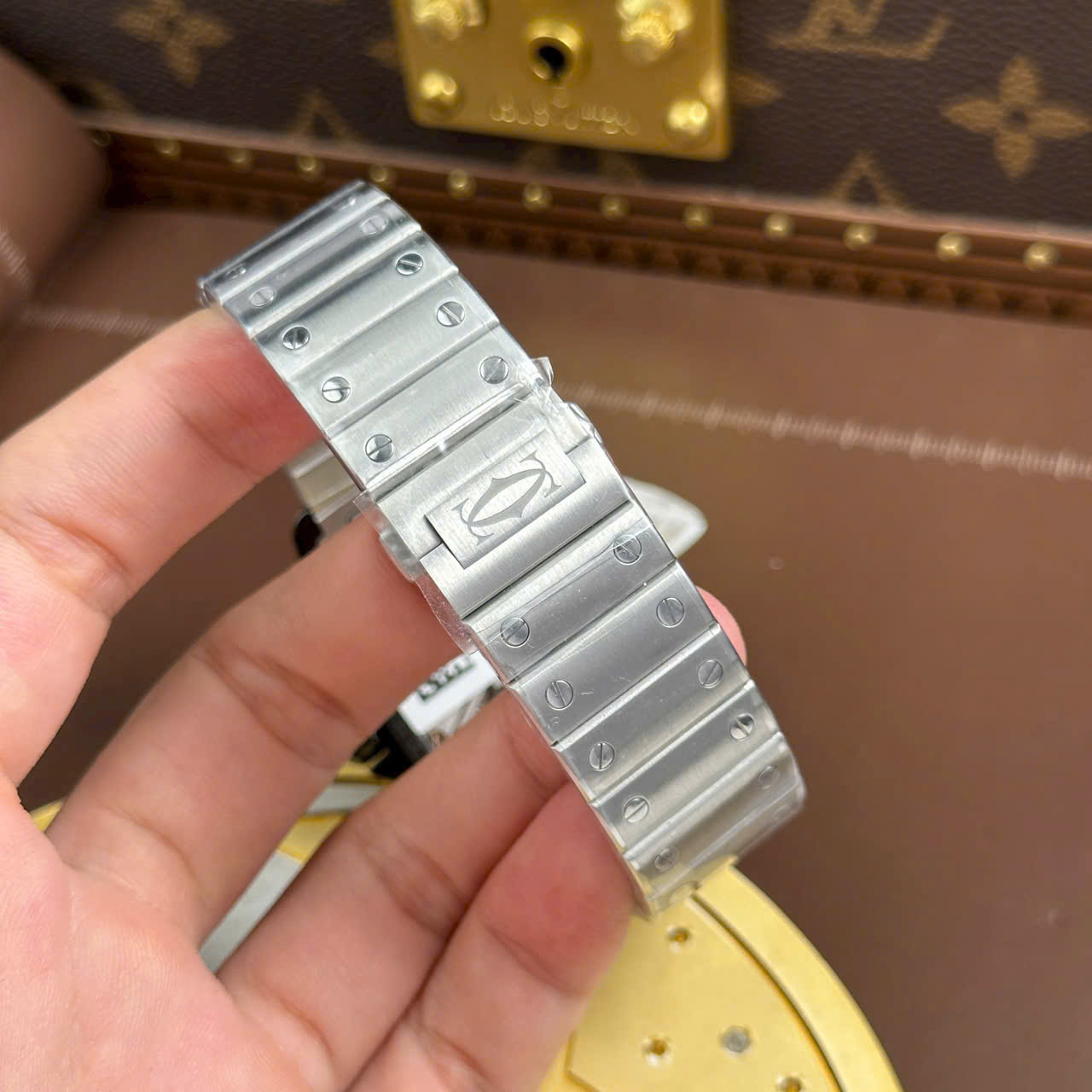 Cartier Santos Skeleton Dial Metal Wire Swiss 1:1 Grade Watch - Image 9